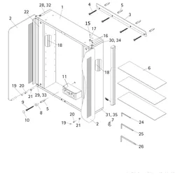 HSK Ersatzteile 1x Spiegeltür Softcube, links + Griff (vormontiert), E97602-22-5 E97602-22-5