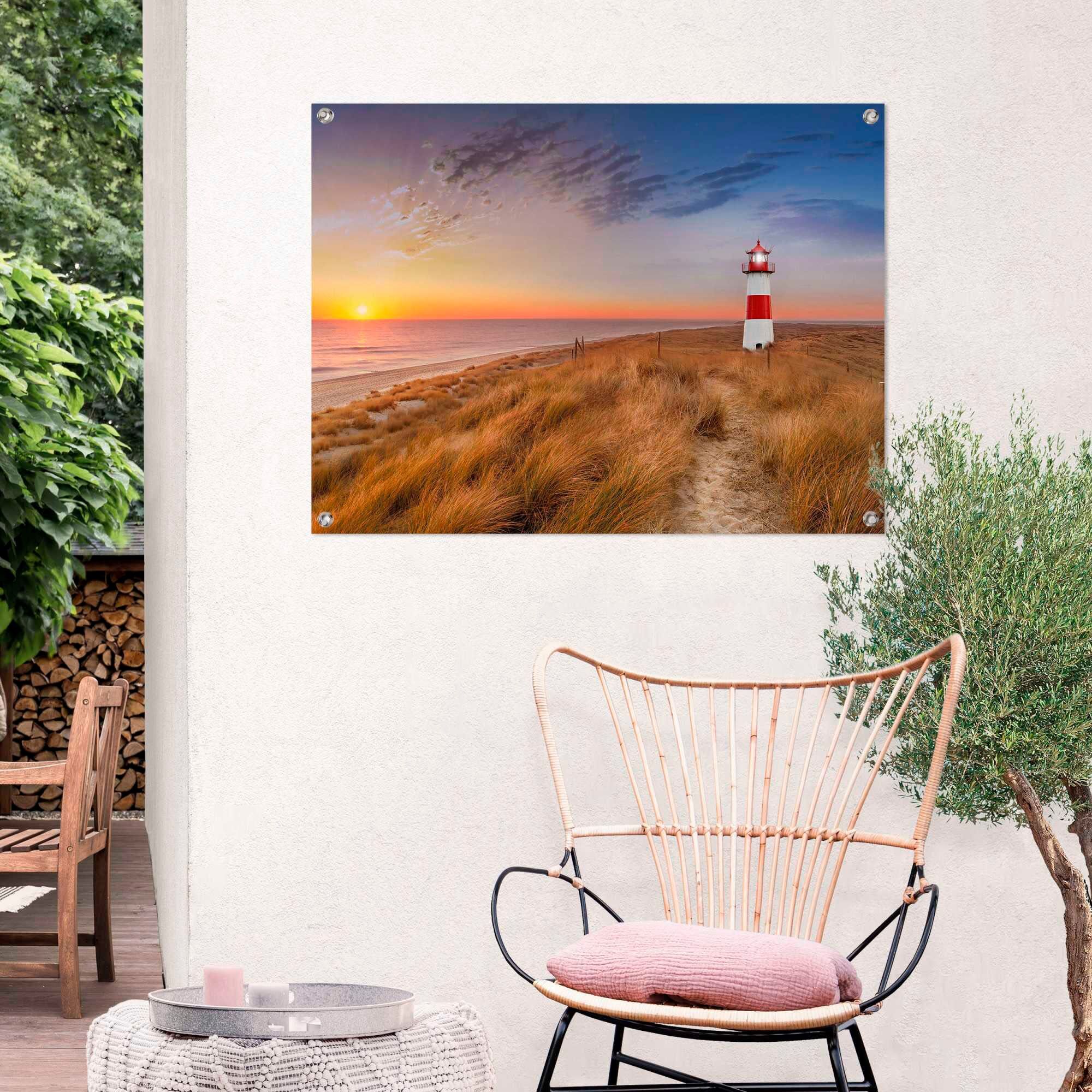Reinders! Poster REINDERS "Leuchtturm", bunt (farbe bild(er): bunt), B:80cm H:60cm T:0,1cm, Leinwand, Bilder, Poster farbe bild(er): bunt B/H/T: 80cm x 60cm x 0,1cm