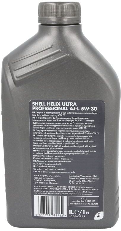 Motoröl SHELL Helix Ultra AJ-L 5W30 1L