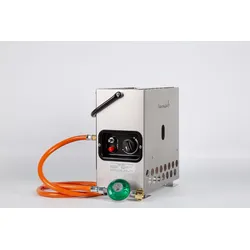 HeatBox 2000 Campingheizung 2,2 kW 30 mbar Edelstahl mit Regler