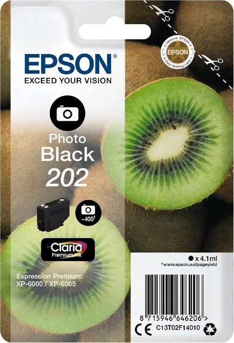 Epson 202 Claria Premium Foto Schwarz, 4.1ml