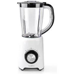 Nedis Standmixer / 800 W / 1.5 l / Plastik / 2 Geschindigkeitsstufen / Schwarz / Weiss, Standmixer, Schwarz, Weiss