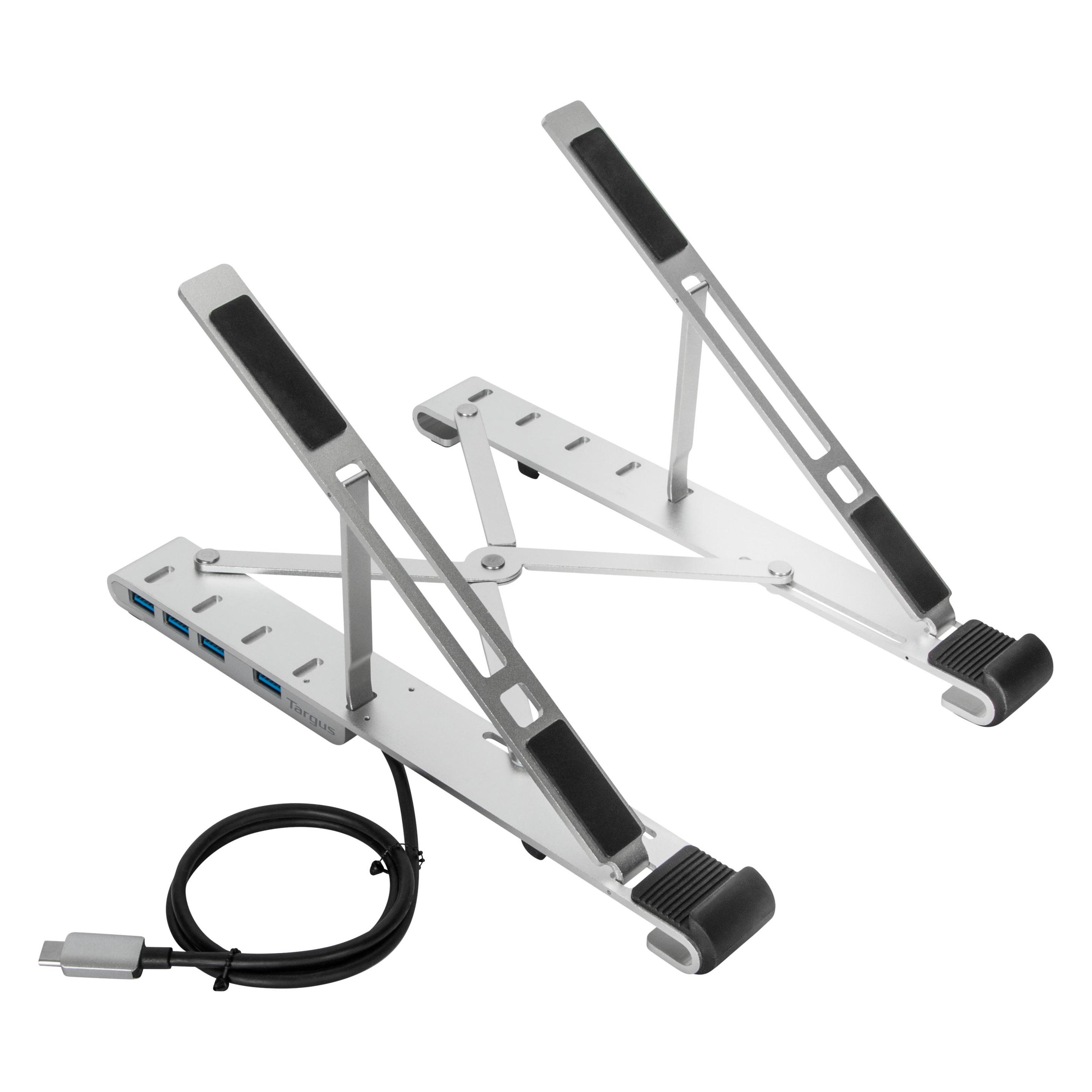 Targus Portable Stand+USB-A Hub Silver (AWU100205GL)