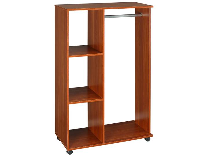 Homcom Armoire Penderie Armoire De Rangement Mobile Panneaux De Particules Coloris Noyer-noyer
