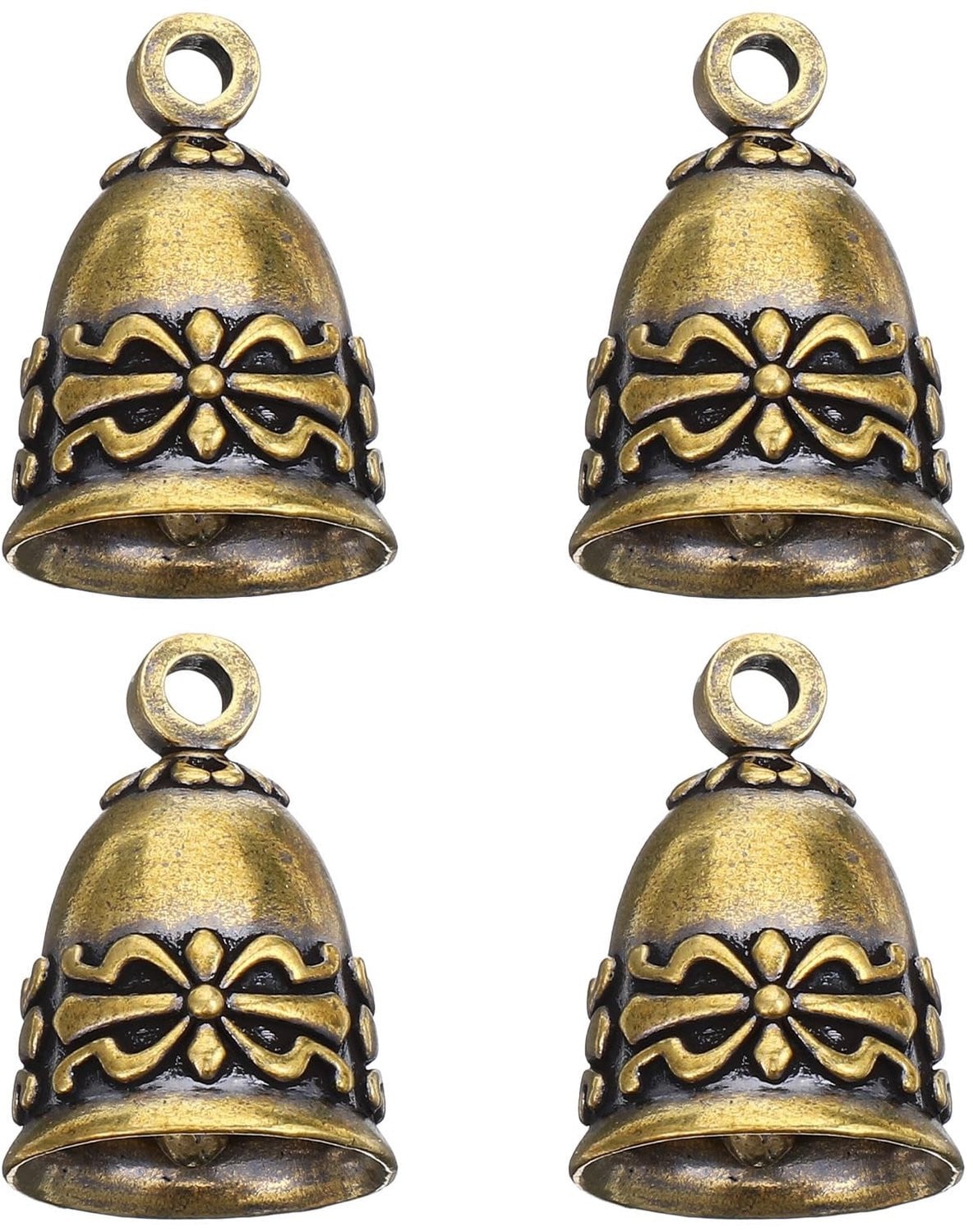 Set van 4 Vintage Messing Klokken voor Decoratie