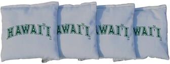 Skip's Garage Hawaii Manoa Rainbow Warriors Gray Cornhole Bags