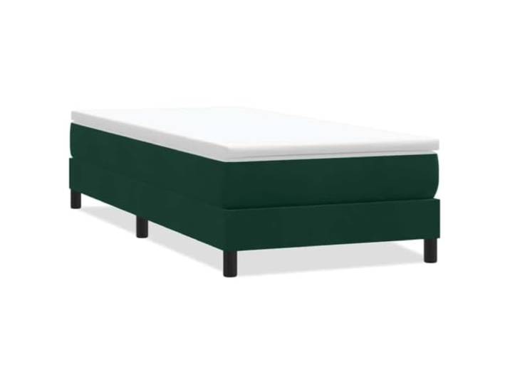 Makastle Boxspringbett ohne Matratze Dunkelgrün 90x210 cm Samt 100% Polyester Samt