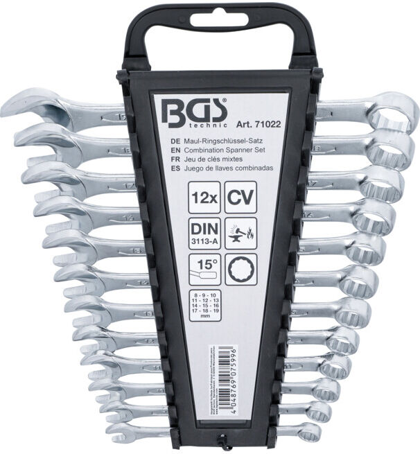 BGS Jeu de clés mixtes 8 - 19 mm 12 pièces ; BGS technic (71022)