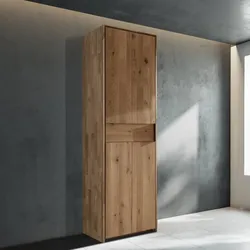 Massivholzkleiderschrank Schlafzimmerschrank 218 cm hoch in Wildeichefarben