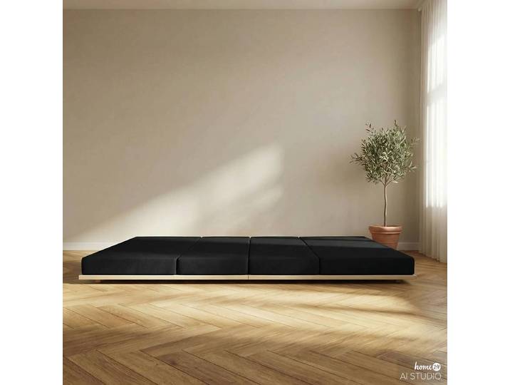 Matratze 90 x 200cm Schwarz/Schwarz