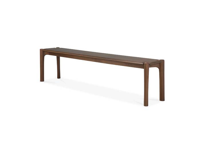Ethnicraft PI-Bank 186x35 cm Lackiertes Teak Brown