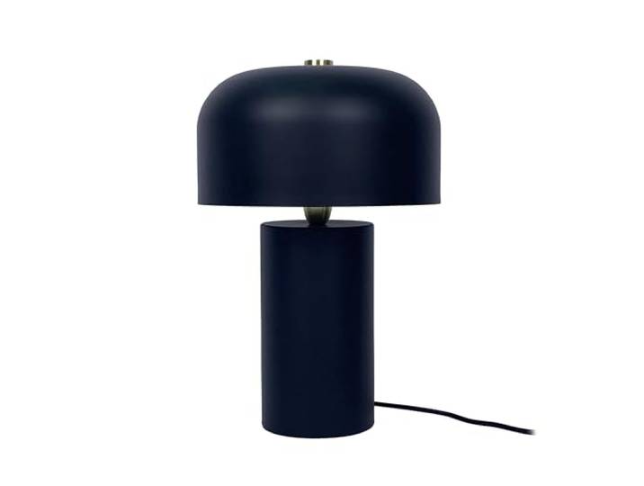 Relaxdays Lampe de table\, design champignon\, métal\, E14\, lampe de chevet avec câble\, H x D : 40 x 25 cm\, noire.