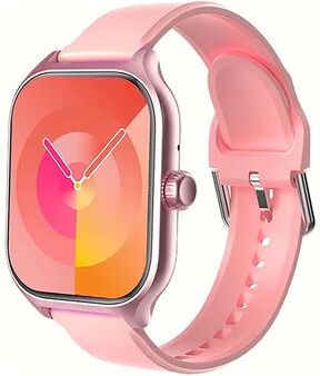 Shopalltechgadgets Smart Watch With HD Display Bluetooth Calling For Android IOS pink