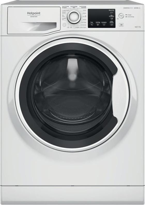 Hotpoint Active NDB 10736 WA IT, Frontlader, Freistehend, Weiß, Links, Weiß, Tasten, Drehregler