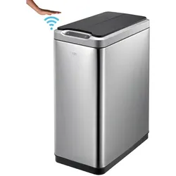 EKO Phantom Sensor Bin 2 x 20 L Edelstahl Mülltrennsystem inklusive 2 Inneneimern und Touch Schalter zum öffen