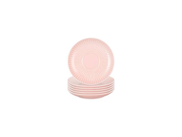 Seltmann Weiden Kombi-Untertassen Amina Rosé ø 12 cm 6er Set, Rosa, Keramik, Rund, Geschirr, Tassen, Untertassen