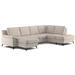 COTTA Wohnlandschaft mit Funktion Boom Stoff Beige