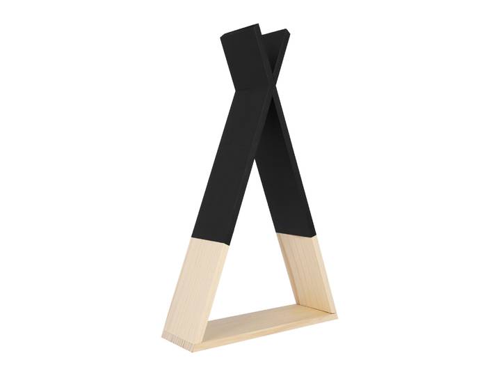 QUVIO Decoratieve Wandplank - Driehoek - Zwart
