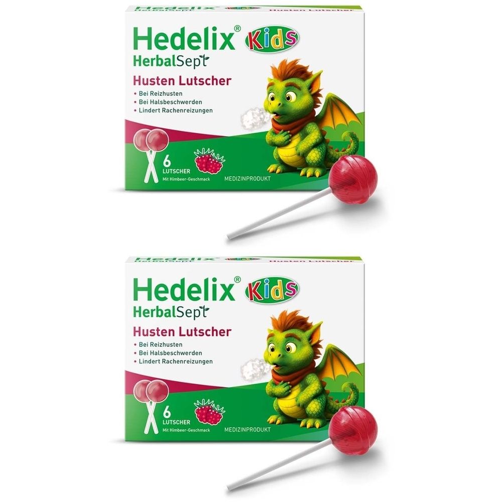 Hedelix HerbalSept Husten Lutscher Kids 2x 2x6 St Bonbons