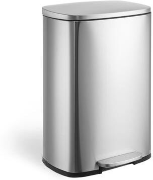 Garvee 13 Gal Smudge-Resistant Rectangular Trash Can