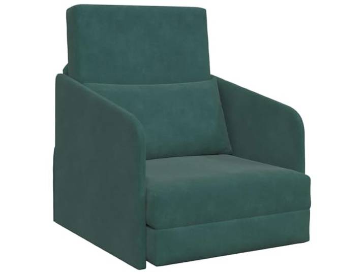 KUTYWEXFM Schlafsofa Dunkelgrün 65 x 80 x 83 cm Samt Boden-Sofa-Bett Kompaktes Schlafsessel-Design aus edlem Samt in Dunkelgrün, ideal als flexibler Gästesessel für Wohnzimmer und Schlafzimmer.