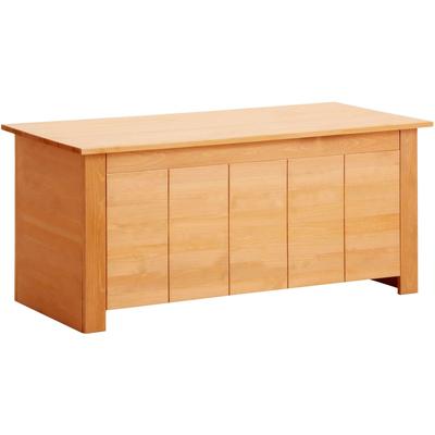 Sitztruhe OTTO HOME "Bertram", beige (natur gebeizt, gewachst), B:100cm H:45cm T:45cm, Sitzbänke