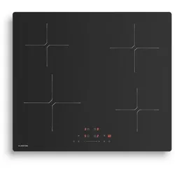 Klarstein PowerGlide Induktionskochfeld | Kratzfeste Oberfläche | 4 Kochzonen | 7400 W | 60 cm Schwarz