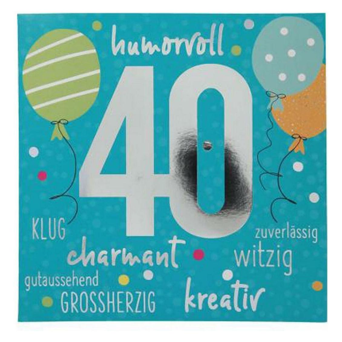 Magni Depesche 11515-040 Zahlenkarte zum 40. Geburtstag mit Musik, veredelte Klappkarte mit originellem In (11515.040A)