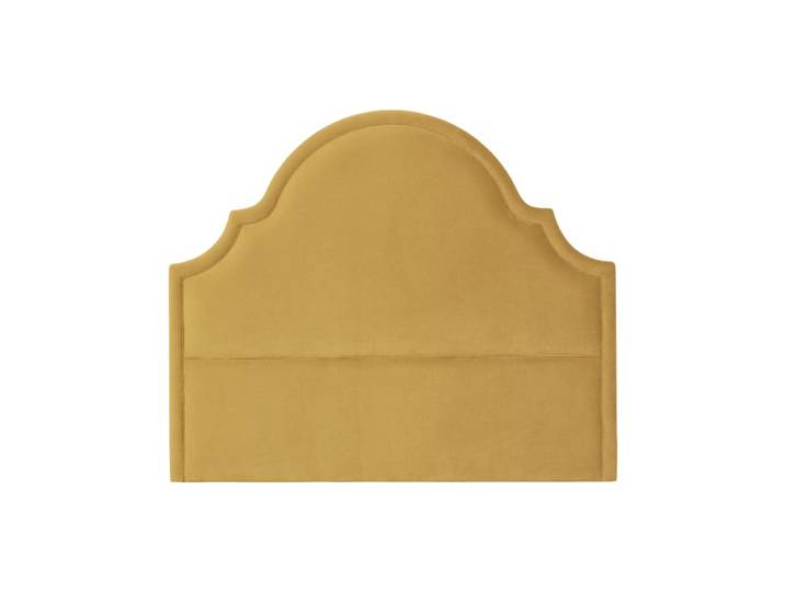 Tête de lit style shabby chic en velours de polyester ocre