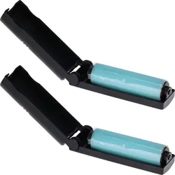 2er-Set Mini Fusselroller-Box - abwaschbar, wiederverwendbar & umweltfreundlich - ideal für Textilien, Möbel & unterwegs (Ø 3x10cm)