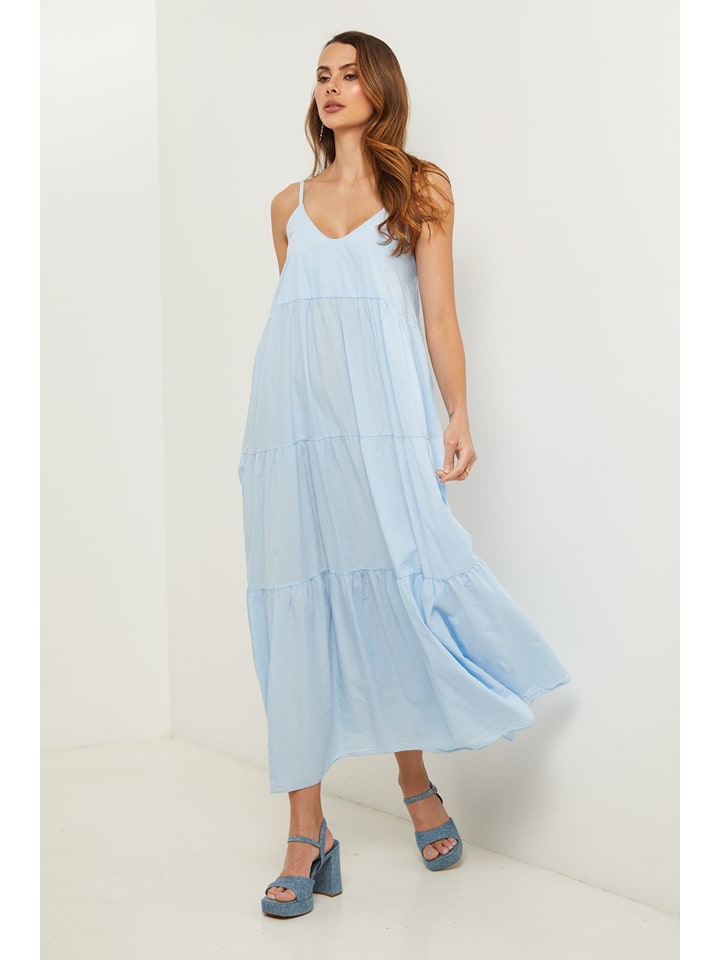 Fleur de Lin Kleid "Bix" in Hellblau - M
