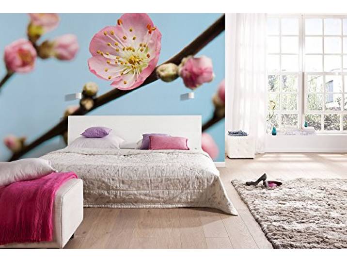 Komar Vlies Fototapete Peach Blossom , 350 x 250 cm, 7 Bahnen