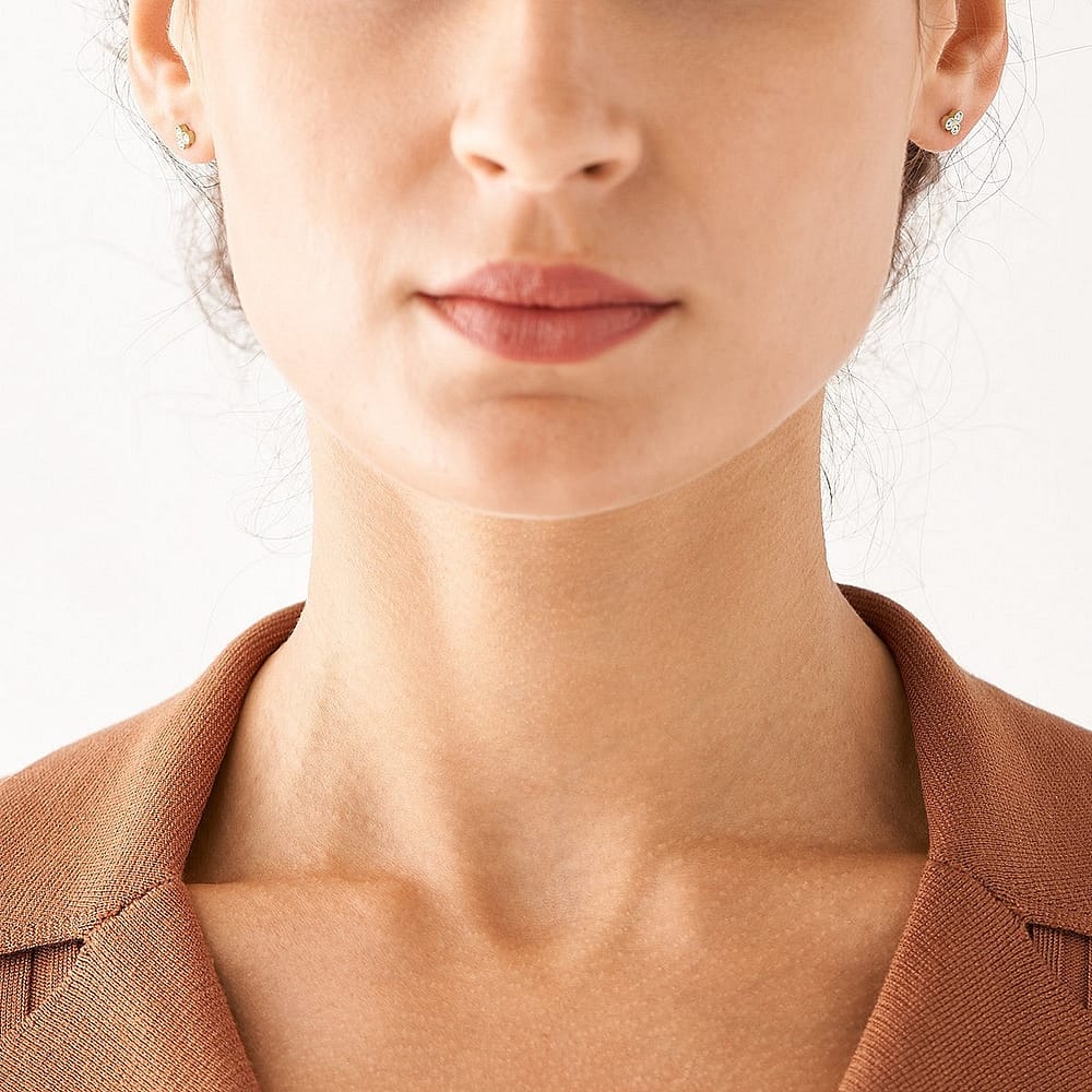Puces Fossil En Acier Jaune Femme