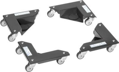 Eckenroller Fetra, 4 Elemente, Traglast jeweils 150 kg, mit Lenkrollen & Koffer, anthrazitgrau