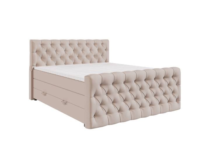 Boxspringbett - beige - H3 - 180x200 cm
