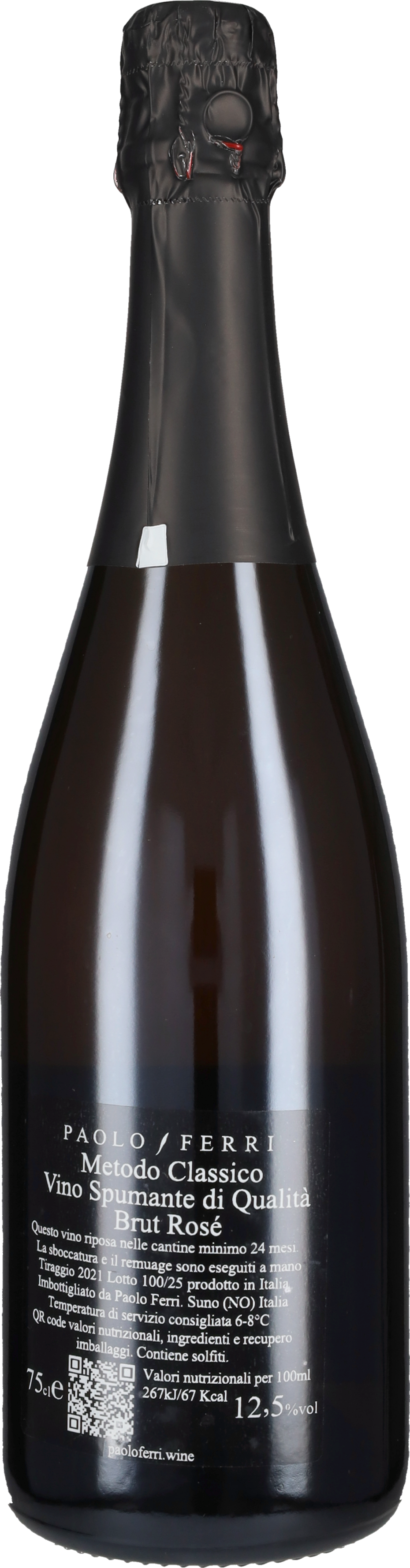 Sparkling wine Metodo Classico Rosé Brut 'Preja 24 Mesi' Paolo Ferri
