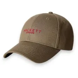Hackett London für Herren. HM0400074 Olivgrüne Contrast Brand Kappe (OSFA), Lässig, Baumwolle