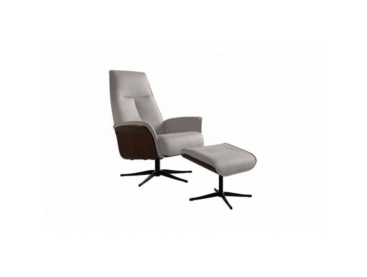Kawola Relaxsessel Ferreira Grau Leder Relaxfunktion, Metall, Füllung: Schaumstoff, 78x106x84 cm, Wohnzimmer, Sessel, Relaxsessel