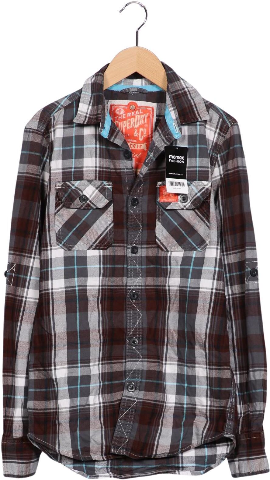Superdry Herren Hemd, Mehrfarbig, Gr. S, Baumwolle - Second Hand