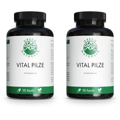 Green Naturals Vital Pilze Cordyceps Reishi vegan 2x 2x180 St Kapseln