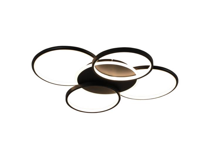Plafonnier fer noir 67x55.5x6cm led 70w