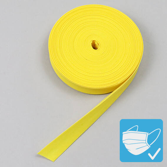 SPRINTIS Bande de fixation de biais, polyester, 20 mm (rouleau de 25 m) jaune