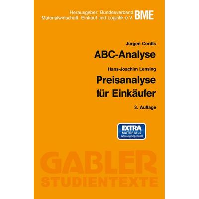 ABC-Analyse, Taschenbuch von Jürgen Cordts, Betriebswirtschaftlicher Verlag Gabler