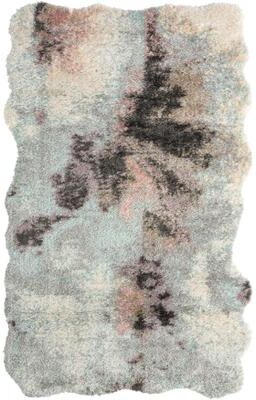 KALATY Zenith Abstract Shag Blue/Pink Area Rug