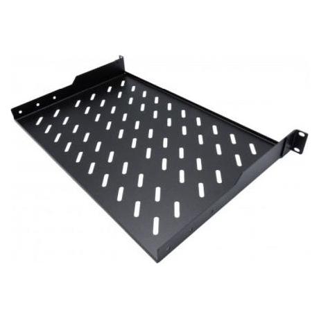 Ekivalan Fixed shelf 1U, 2 pts, depth. 400mm, black, 30 kg (BEACCFS1U2P400BL)