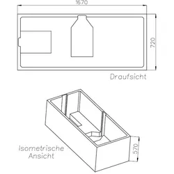 Neuesbad Wannenträger für Ravak Campanula 170x75 SW84405