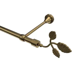 GARDINENSTANGE Primus Alessia 120 cm, 1-läufig (ohne Ringe), 16 mm Ø Messing Antik