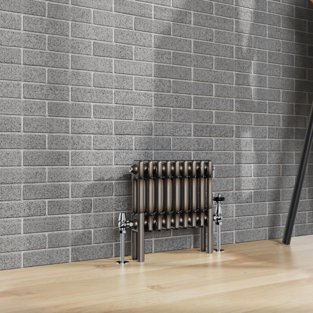 Belfry Heating Doe Horizontal Traditional 2 Column Radiator Raw Metal Silver;Raw Metal 300cm H x 425cm W x 70cm D