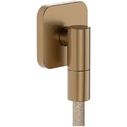 hansgrohe FixFit Fine Q Wandanschluss 28884140 mit Rückflussverhinderer, Q, softsquare, brushed bronze