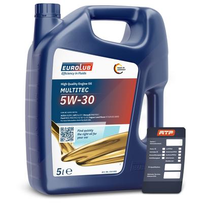 Eurolub 5 L MULTITEC SAE 5W/30 + Ölwechsel-Anhänger [Hersteller-Nr. 214005]